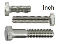 Hex Cap Screws, Inch Stainless