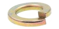 3/8" Split Lock Washer, Gr 8 Thru-Hardened, Y/Zinc,  1 ea